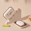 J06-6913 Soap box with lid, dust-proof and water-proof, convenient travel, simple draining soap box, countertop soap box Application Scenario